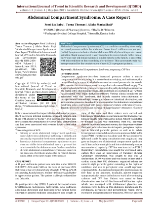 Abdominal Compartment Syndrome: A Case Report