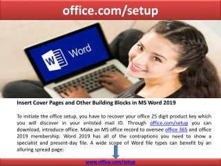 How to Building Block in MS Word 2019 - Office.com/setup