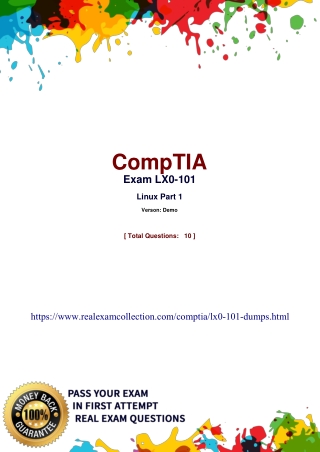 CompTIA LX0-101 Dumps PDF Collection