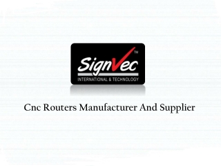 Cnc Routers Supplier