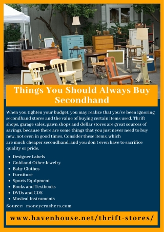 Things You Should Always Buy Secondhand