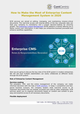 How to Make the Most of Enterprise Content Management System in 2020