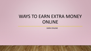 ways to earn extra money online