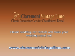 Classic wedding car rentals will make your wedding stand out!