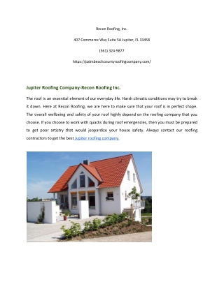 Jupiter Roof Repair