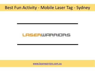 Best Fun Activity - Mobile Laser Tag - Sydney