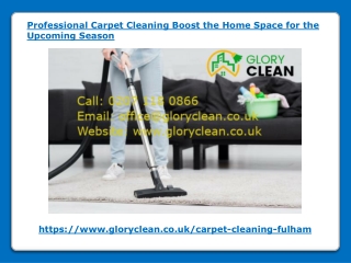 Professional Carpet Cleaning Boost the Home Space
