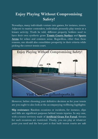 Enjoy Playing Without Compromising Safety!
