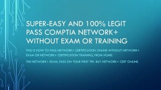 Want to become COMPTIA Network  certified professional?