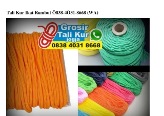 Tali Kur Ikat Rambut 0838·403I·8668[wa]