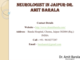 Neurologist in Jaipur-Dr. Amit Barala