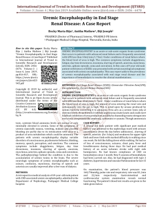 Uremic Encephalopathy in End Stage Renal Disease: A Case Report