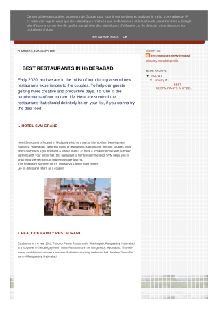 Best Restaurants In Hyderabad | SVM Grand