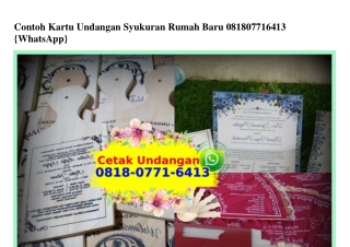 Contoh Kartu Undangan Syukuran Rumah Baru 0818 0771 6413[wa]