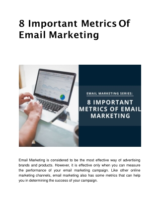 8 Important Metrics Of Email Marketing