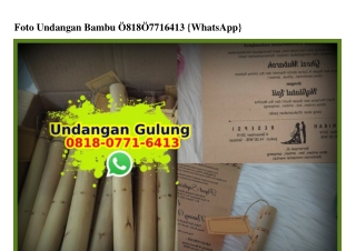 Foto Undangan Bambu Ô818–Ô771–6413[wa]