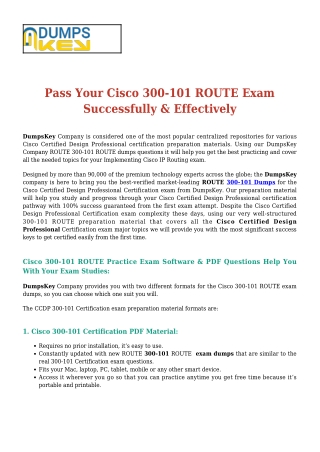 Buy Cisco ROUTE 300-101 [2020] Exam Dumps - Secret To Pass
