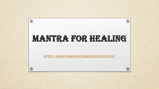 Mantra for healing