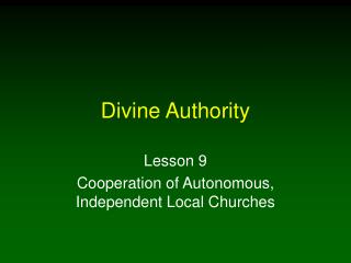 Divine Authority