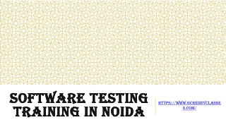 Software testing training in Noida