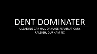 Dent Dominator Source of Car Hail Damage Repair in Cary, Raleigh, Apex, Durham NC