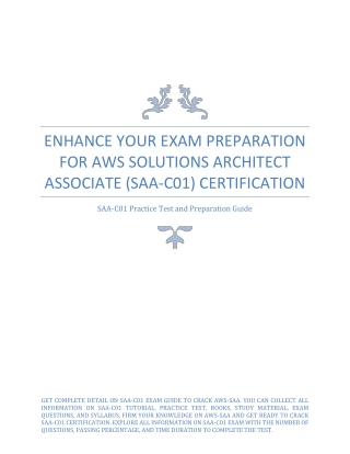 Enhance your Preparation for AWS Solutions Architect Associate (SAA-C01) Certification