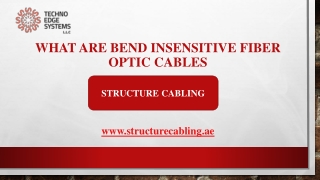 What are bend insensitive Fiber Optic Cables