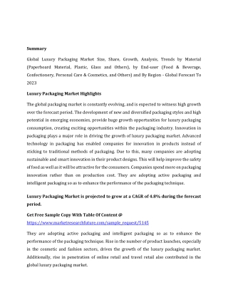 Luxury Packaging Market