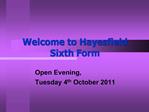 Welcome to Hayesfield Sixth Form
