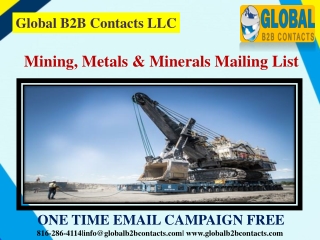 Mining, Metals & Minerals Mailing List