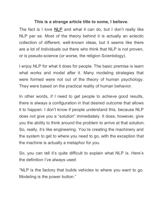 NLP Patterns