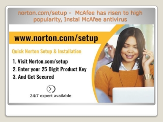 norton.com/setup -  McAfee has risen to high popularity, Instal McAfee antivirus