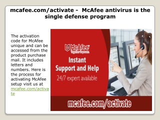 mcafee.com/activate -  McAfee antivirus is the single defense program