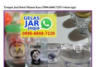 Tempat Jual Botol Minum Kaca 0896 6848 7220[wa]