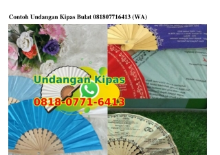 Contoh Undangan Kipas Bulat Ô818·Ô771·6413[wa]