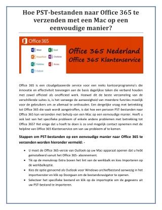 Hoe PST-bestanden naar Office 365 te verzenden met een Mac op een eenvoudige manier