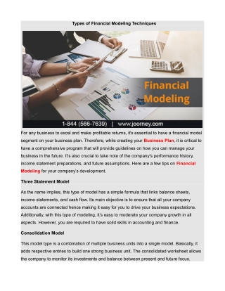 Types of Financial Modeling Techniques