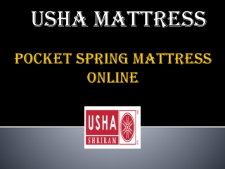 Online Aloe Vera fabric Pocket Spring Mattress – Usha Mattress