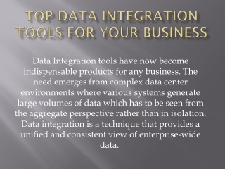 Data integration products