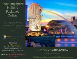 Book Singapore & Malaysia Tour Packages For Holiday