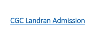 CGC Landran Admission