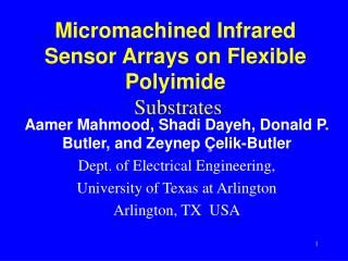 Micromachined Infrared Sensor Arrays on Flexible Polyimide Substrates