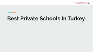 Best Private Schools In Turkey 2020