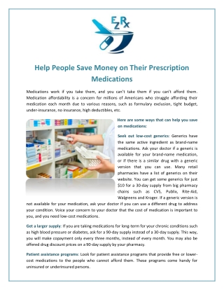 SaveonMeds Discount Card Help People Save Money on Their Prescription Medications