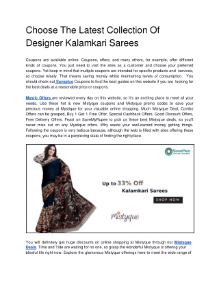 Up to 33% Off Kalamkari Sarees