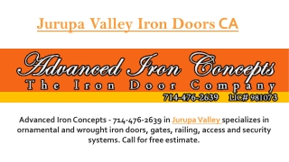 Jurupa Valley Iron Doors CA