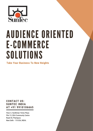 Audience Oriented eCommerce Solutions | SunTec India