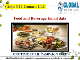 Food and Beverage Email data