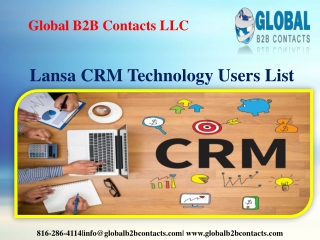 Lansa CRM Technology Users List