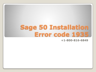 Fix Sage 50 Installation Error 1935